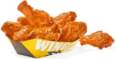 A picture of a serving of Bdubs Traditional Wings.
